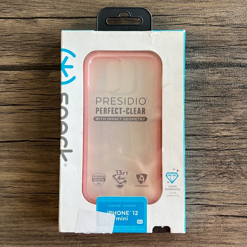 NIB Speck Clear Pink iPhone 12 mini Case